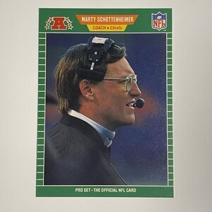 1989 Pro Set Marty Schottenheimer #181 Vintage Football Card